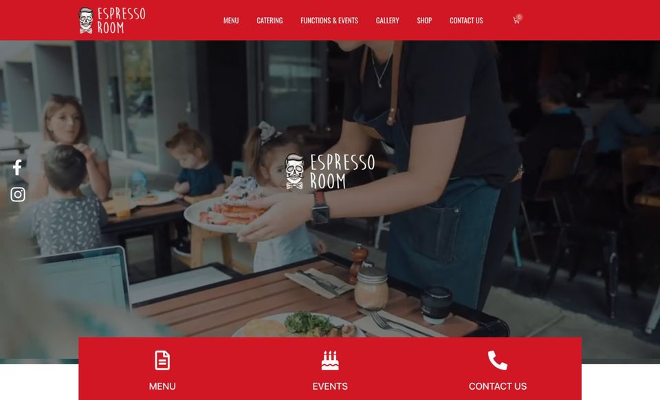 Top of the Espresso Room Northcote website