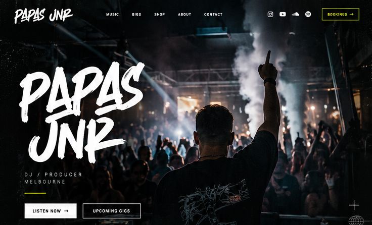Top of the Papas Jnr website